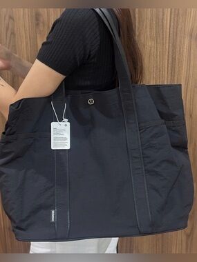 lululemon athletica Black Large Tote with Dual Straps